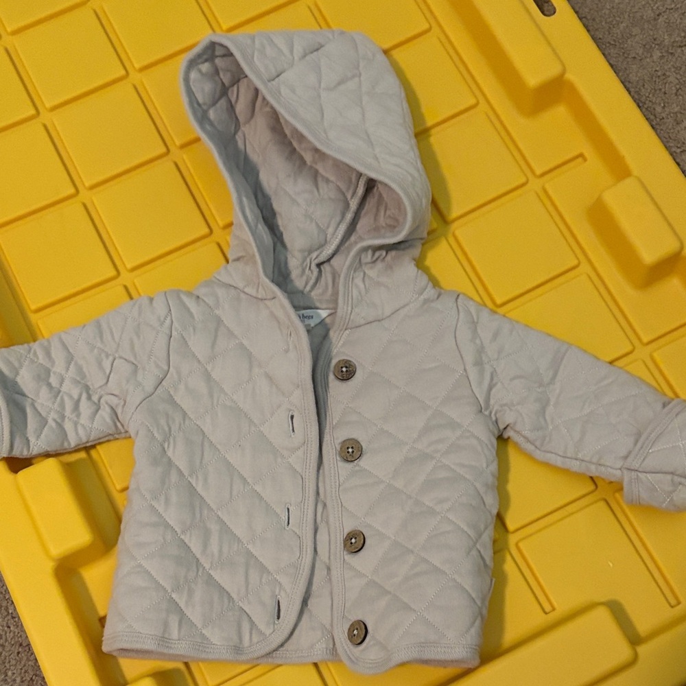 Burt's Bees Baby Quilted Jacket with Button Detail